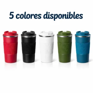 Mug Termo Ahmed de acero inoxidable, personalizable con grabado láser, serigrafía o impresión UV full color, ideal para regalos corporativos