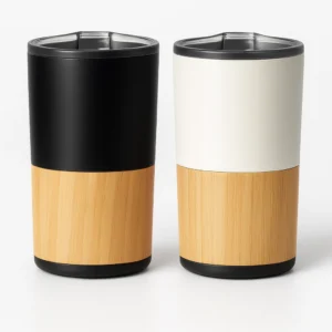 Mug Kero de acero inoxidable, personalizable con grabado láser, serigrafía o impresión UV full color, ideal para regalos corporativos