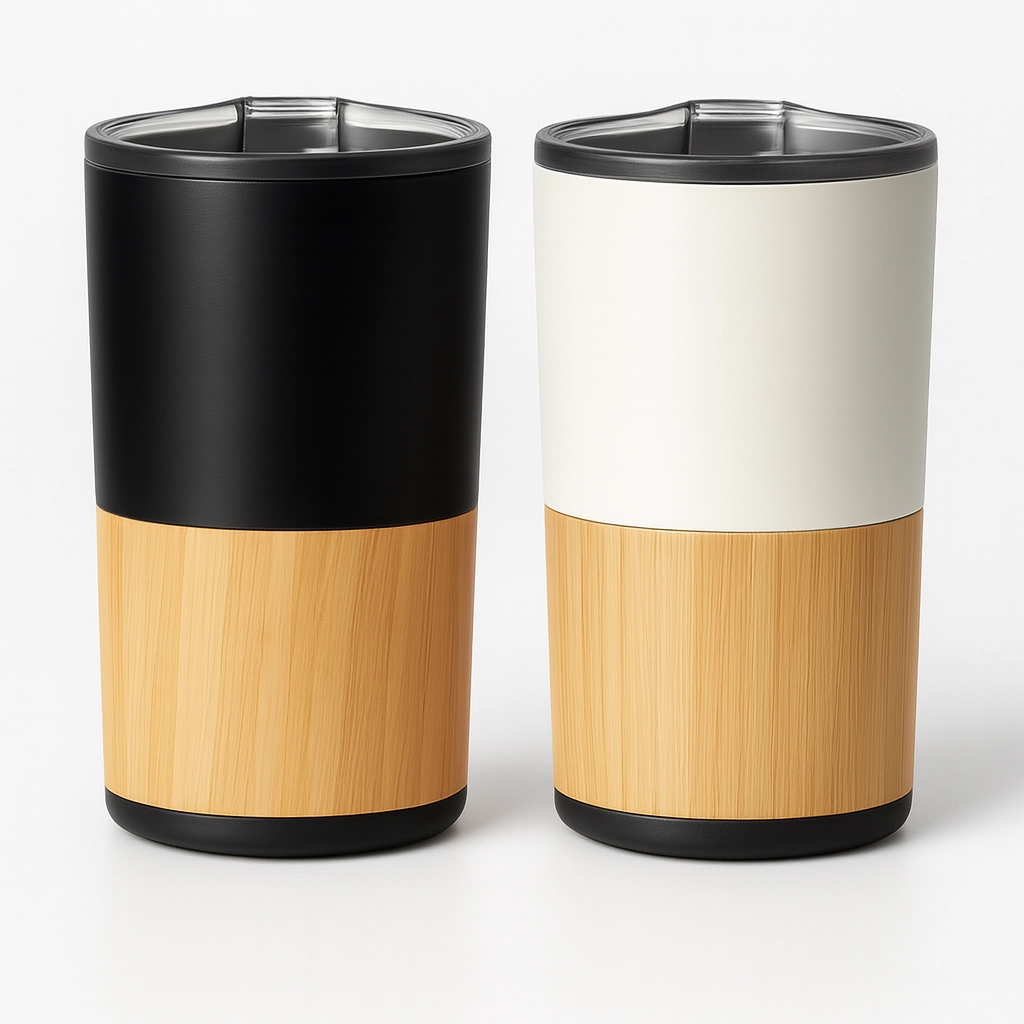 Mug Kero de acero inoxidable, personalizable con grabado láser, serigrafía o impresión UV full color, ideal para regalos corporativos