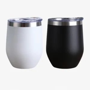 Mug De Acero Vasco, personalizable con grabado láser, serigrafía o impresión UV full color, ideal para regalos corporativos