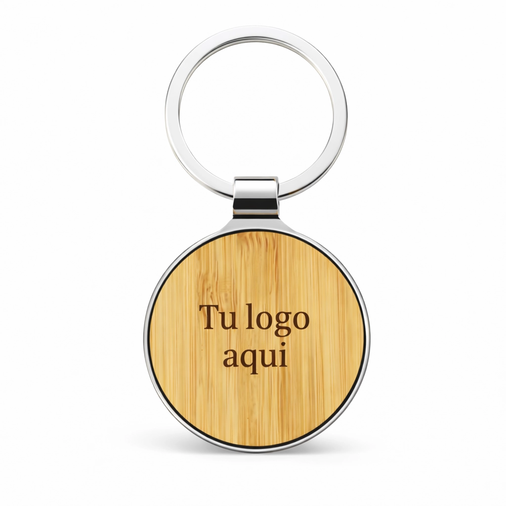 Llavero Redondo Bambú - Imagen 2
